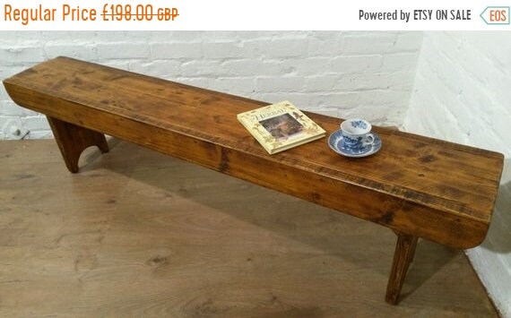Xmas Sale Old School Antique 6ft Rustic Solid Reclaimed Old Pine Dining Plank Table Chair Bench - Village Orchard Furniture
