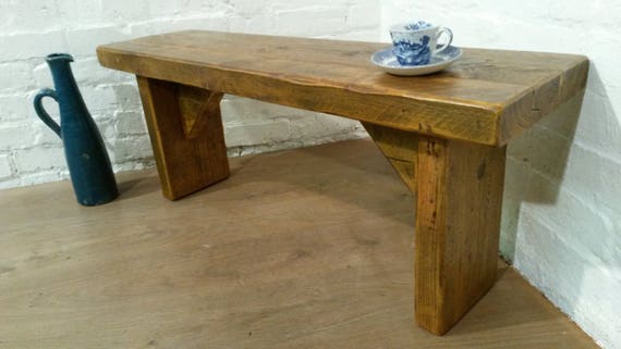 JUNE Sale FREE Delivery! X-Wide 5ft Hand Made Reclaimed Rustic Pine Beam Solid Wood Contemporary Coffee Table