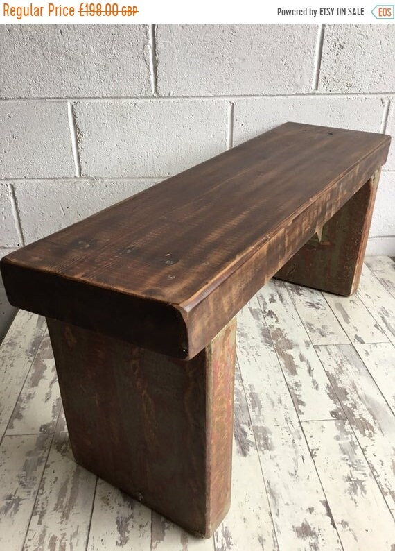 8 SALE 8 Antique Indian Colonial Solid Wood Vintage Pine Bench Coffee Table - Only This 1 !
