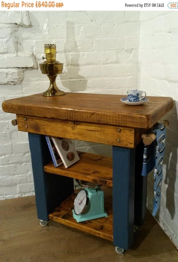 JUNE Sale FREE Delivery! HandMade Country F&B Painted Solid Pine Butchers Block Table Kitchen Island Village Orchard Furniture