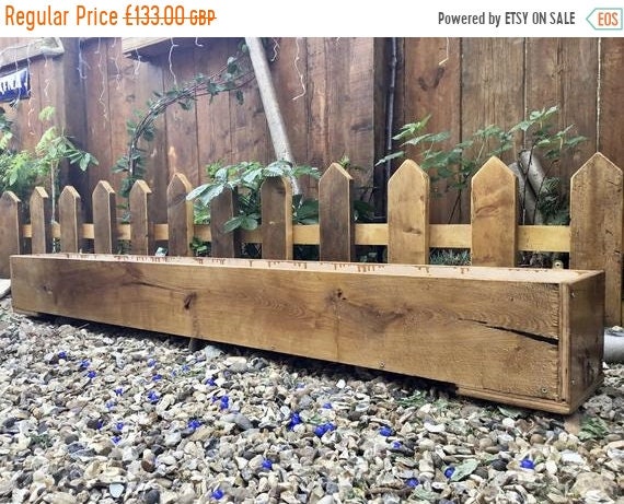 VALENTINE Sale NEW! 6ft British Hand Made Rustic Solid Wood Oak & Ply Garden Flower Trough Planters