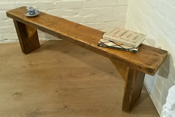 FREE DELIVERY! 5ft Hand Made Reclaimed Old Pine Beam Solid Wood Dining Bench