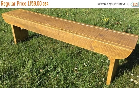 Valentine Sale NEW! Golden Oak Old School Antique 3ft Rustic Solid Reclaimed Pine Dining Plank Table Chair Bench - Village Orchard Furniture