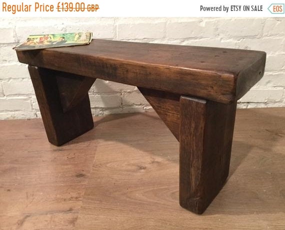 VALENTINE Sale 3ft HandMade 1800s Solid Rustic Wood Reclaimed Pine Dining Table Chair Vintage Bench - Village Orchard Furniture