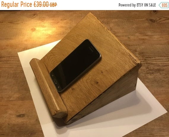 8 SALE 8 Rustic English Reclaimed Solid Oak IPhone Smart Phone Tablet Table Holder Stand