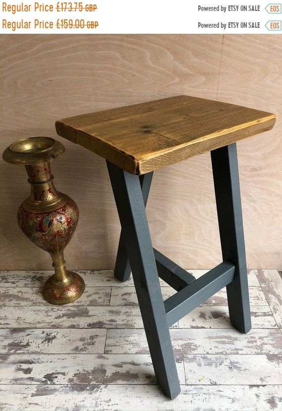 HUGE Sale HandMade Compact Pine Farrow Ball Painted Reclaimed Wood Kitchen Island Bar Stool Farrow Ball Paint