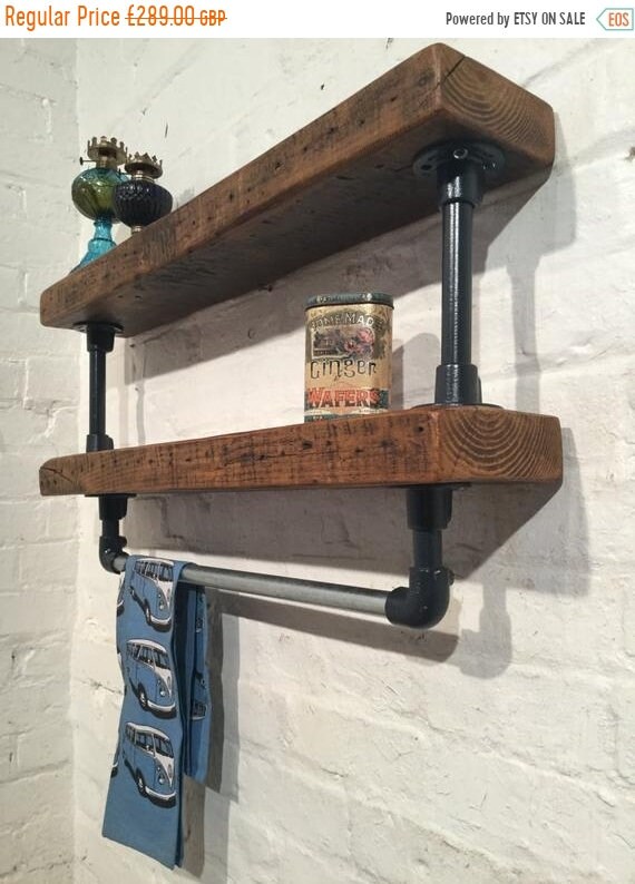 Halloween Sale 1850s Reclaimed Old Solid Pine Industrial Bookcase Cabinet Kitchen Wall Shelf - Built to Last by Village Orchard Furniture