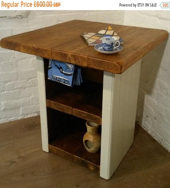 June Sale FREE Delivery! F&B Solid Reclaimed Pine Butchers Block Kitchen Island Village Orchard Furniture