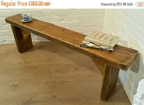 VALENTINE Sale FREE DELIVERY! 6ft Hand Made Reclaimed Old Pine Beam Solid Wood Dining Bench