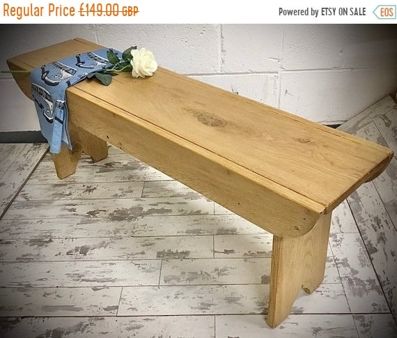 Xmas SALE Craftsman Hand Made Solid Wood Oak School Dining Table Bench