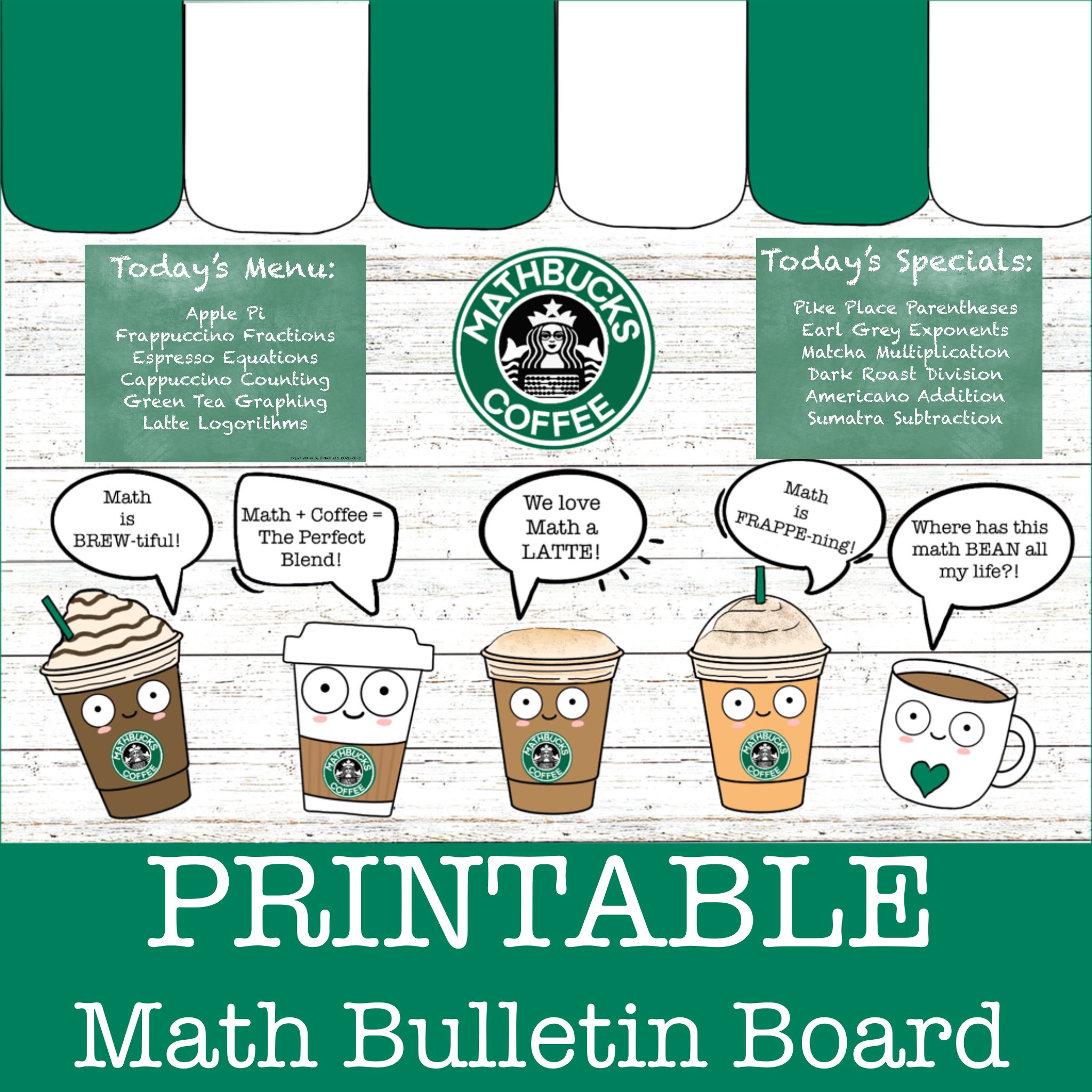 Math Bulletin Board Letters - Kraus Math  Math signs, Math bulletin board, Bulletin  board letters
