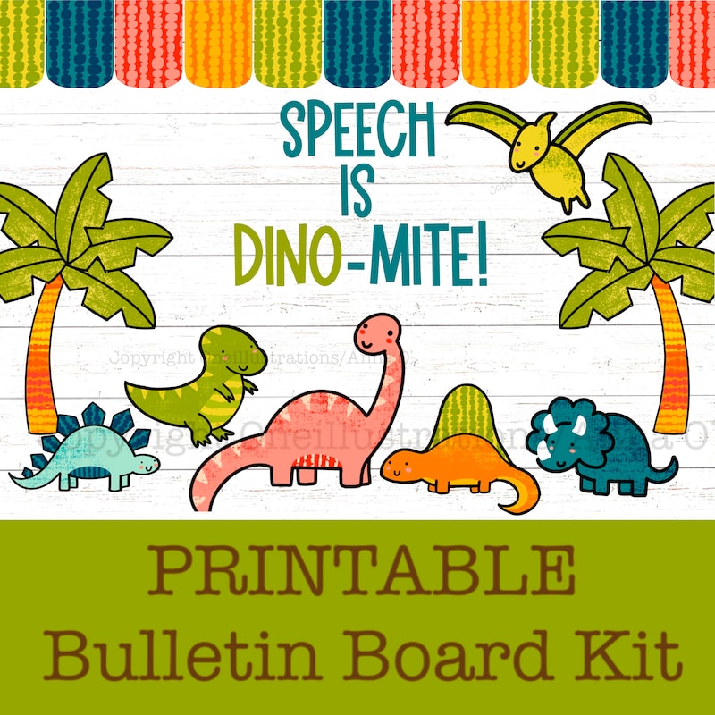 Dinosaur Bulletin Board - Etsy