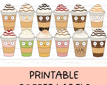 Digital Coffee Door Decor and Classroom Labels
