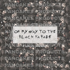 My Chemical Romance- On my way to the Black Parade bumper sticker, MCR, emo, welcome to the black parade stickers, concert sticker