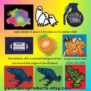 WATERPARKS ALBUM STICKERS- blacklight, cluster, double dare, entertainment, greatest hits, intellectual property, IP2, frog, band merch