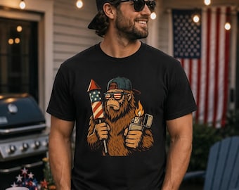 Funny Big Foot Shirt | Firecracker Shirt | Yeti TShirt