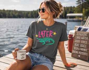 See You Later Gator Cute Alligator Shirt Women | Vintage Crocodile Shirt