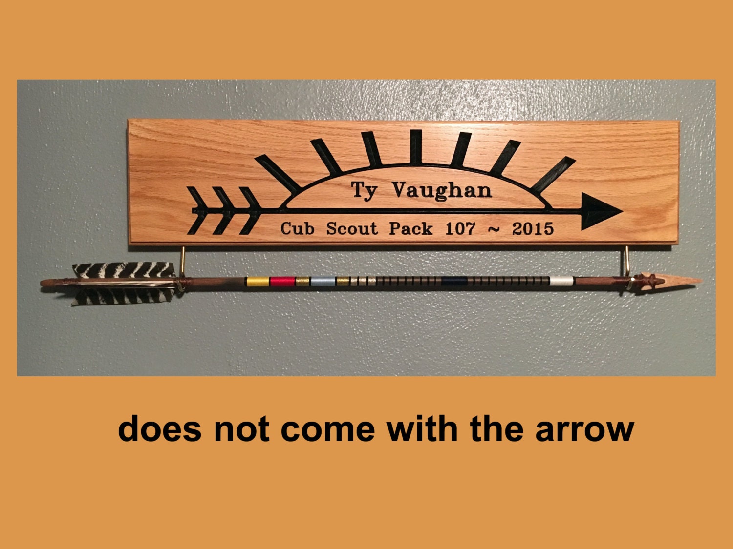 Cub Scout Arrow of Light Plaque Custom Made for Your Scout Etsy