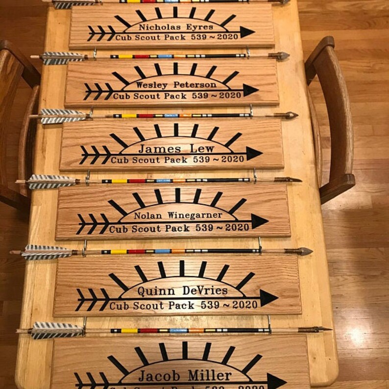 Cub Scout Arrow of Light Plaque Custom Made for Your Scout Etsy