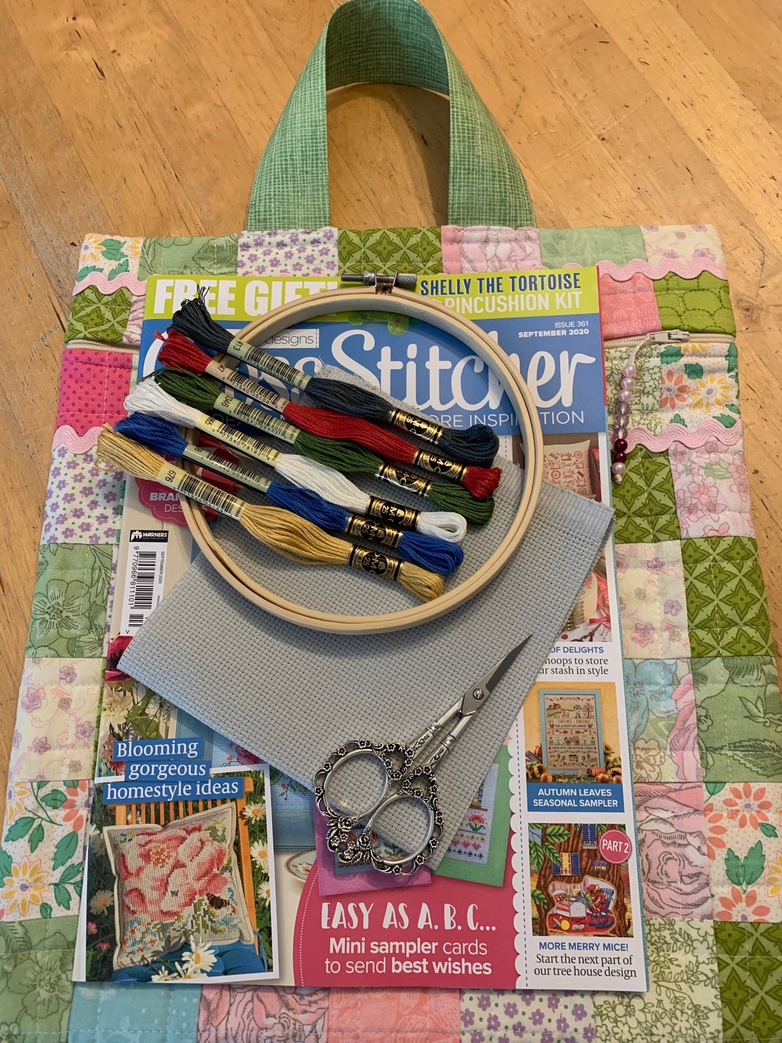 Project Bag for cross stitching needlework EPP crochet and Etsy Project bag for cross stitching needlework epp crochet and