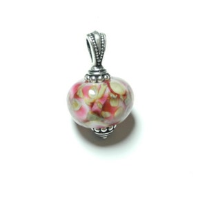 Pendent, Red and Tan lampwork