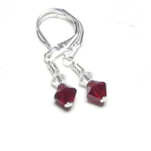Siam Red Swarovski Earrings