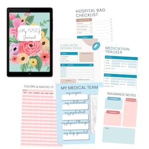 Bariatric Journal | Printable VSG Planner | Sleeve Gastrectomy Notebook
