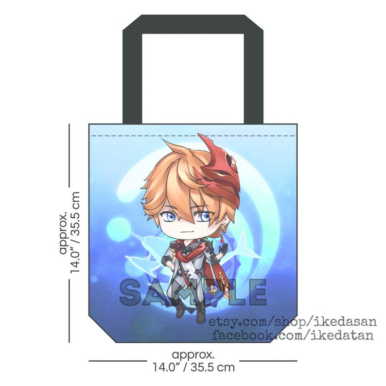 Hydro Tartaglia \u2022 Childe Genshin Impact | Double-Sided Tote Bag