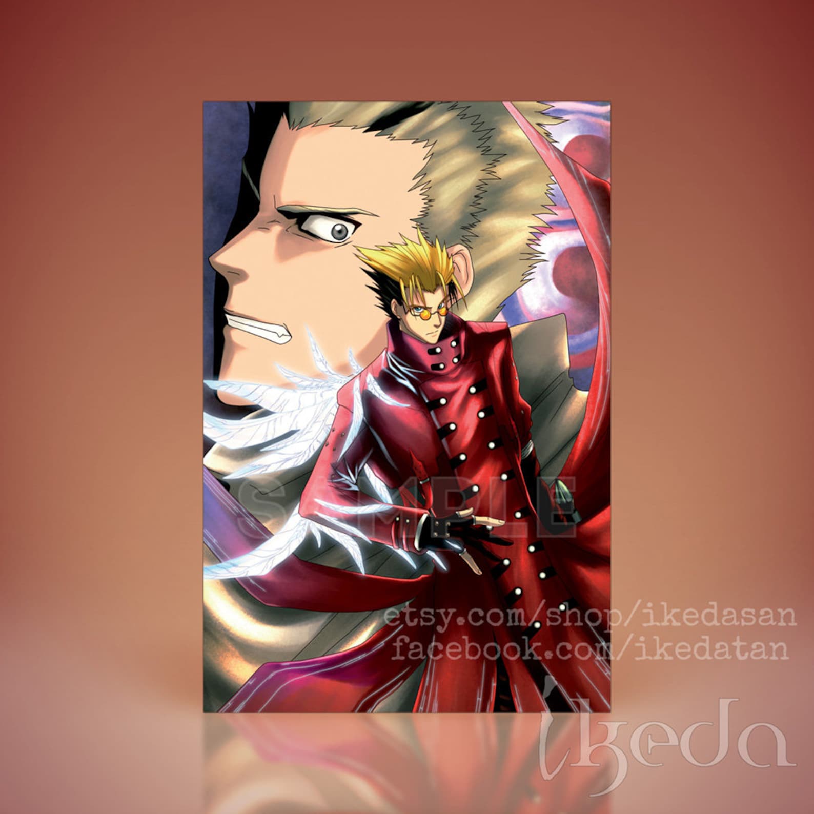Trigun Vash the Stampede Knives Millions 12x18 Etsy