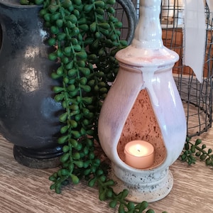 Pink votive, pink candle holder, indoor lantern, outdoor lantern, pink gift idea, birthday gift idea, wedding gift, candle holder, lantern