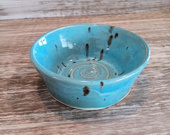 Hand Thrown Teal Pottery Bowl, Charcuterie Dish, USA Made