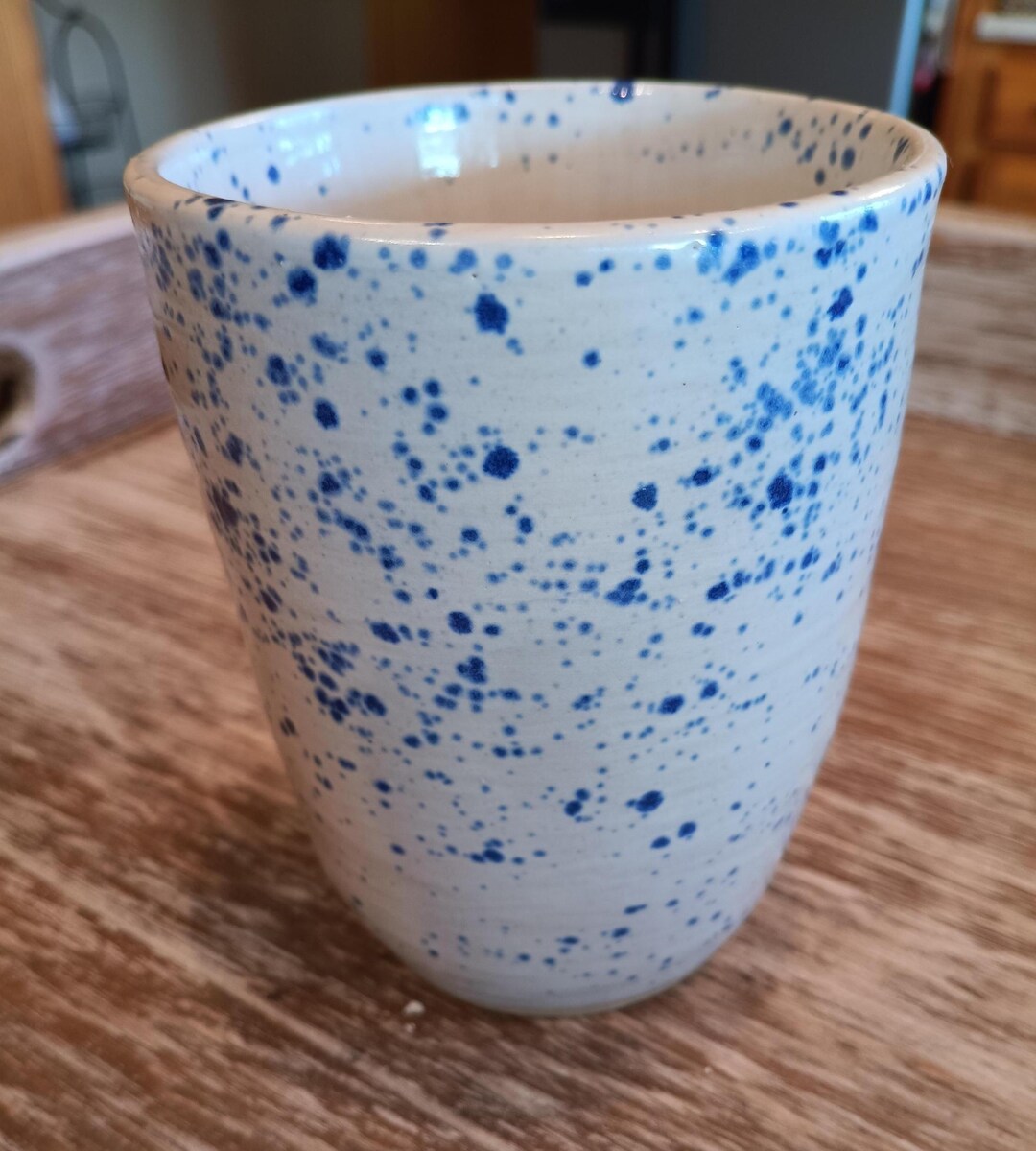 Splatter Pattern Pottery Splatter Pottery, Splatterware Pottery, White and Blue Pottery, Rustic ...