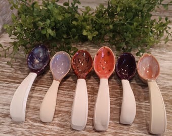 Handmade Ceramic Jam Spoon, Colorful Party Spoon, Made in USA