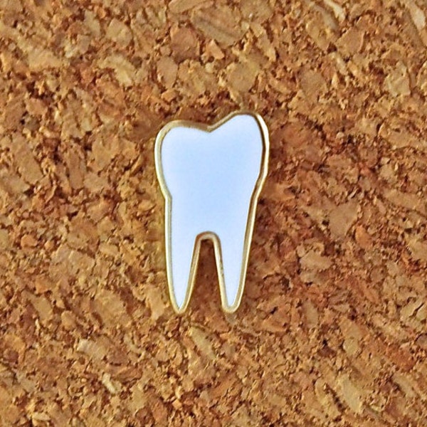 Tiny Enamel Tooth Pin