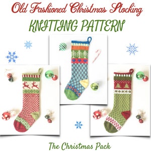 Knit Christmas Stocking Pattern, Fair Isle Stocking Pattern, Knitted Stocking Pattern - CHRISTMAS DESIGNS