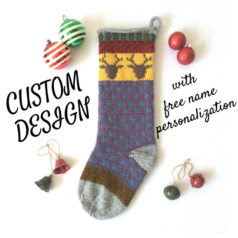 Patterns for knitted christmas stockings personalized