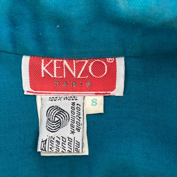 1970’s Kenzo Dress vintage Wool Romantic Floral C… - image 2