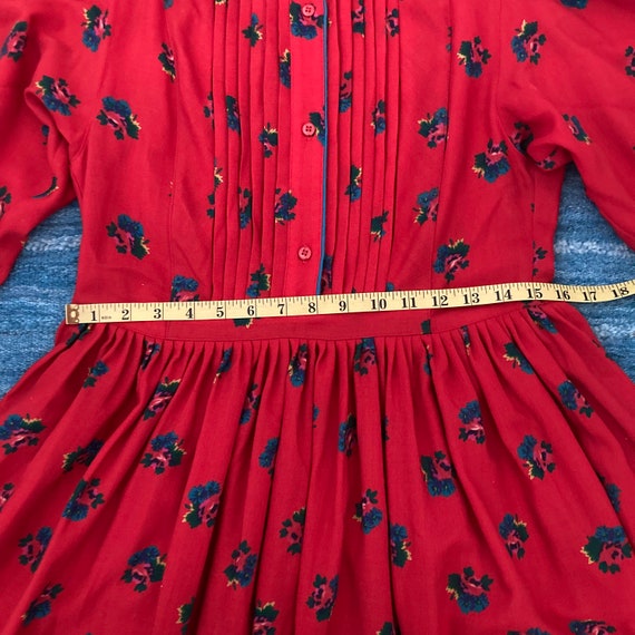 1970’s Kenzo Dress vintage Wool Romantic Floral C… - image 3