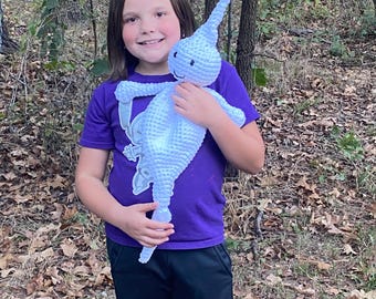 Ghost Halloween Snuggler / Handmade Crochet Stuffie / Plush Ghost for Children and Babies / Halloween Ghosty
