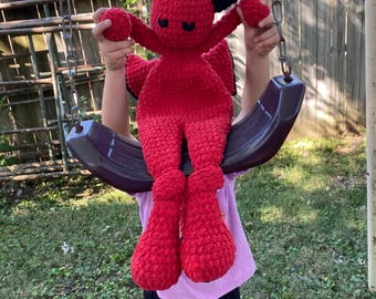 Devil Halloween Snuggler / Handmade Crochet Stuffie / Plush Devil for Children and Babies / Halloween Gift