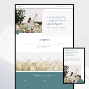 Diseño de sitio web de Squarespace 7.1 para terapias. Sitio web de Squarespace para terapeutas, psiquiatras, entrenadores o consejeros. Sitio web de Squarespace personalizado.