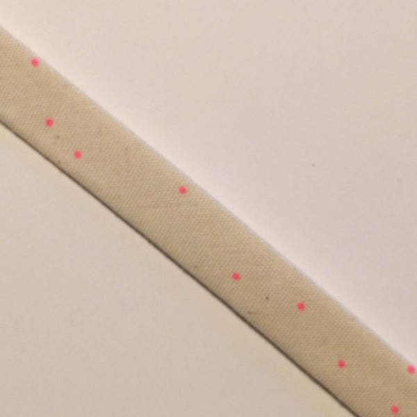 White and Pink Polka Dot Sprinkle in Jelly Bracelet Cotton + Steel Basics Double Fold Bias Tape - 1 or 3 yards, 1/2" wide