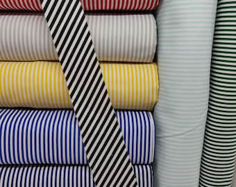 MULTIPLE COLOURS Stripe Quilt Bias Binding Single Fold - 1 or 3 yards, 1.25" wide