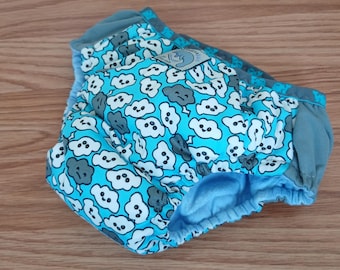 Pañales de entrenamiento para ir al baño para niños pequeños, tipo pull-on, estampado de nubes alegres, 100% algodón en el interior.