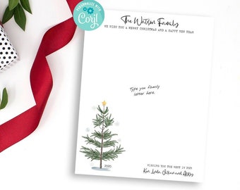 Editable Christmas Family Letter Template (Digital Download)