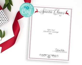 Editable Letter From Santa Template: DIY North Pole Letter (Digital Download)