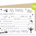PRINTABLE Father's Day Card From Kids My Daddy Interview Card, Keepsake ...