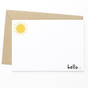 Sunshine Baby Shower Merci Notecard - Ensemble de 12 cartes de correspondance plates et enveloppes - Cartes de correspondance, cartes de remerciement pour bébé