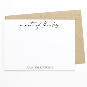 Couples Personalized Stationery Set - Set of 12 Flat Notecards & Envelopes - Notecard Gift for Couples, Notecards for Bride and Groom