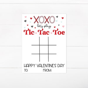 Biglietti di San Valentino STAMPABILI Tic Tac Toe per bambini - XOXO Let's Play Tic Tac Toe - Biglietti stampabili di San Valentino, biglietti di San Valentino in classe